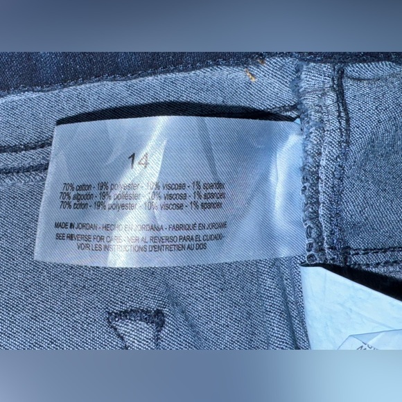 NINE WEST WOMENS HEIDI PULL-ON SKINNY JEANS. SIZE 14. - Picture 4 of 5